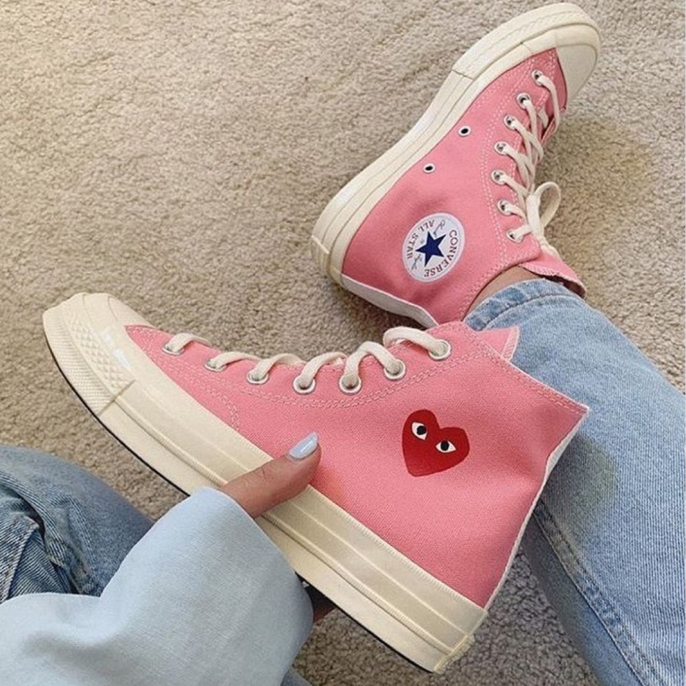 Comme des Garcons Play Converse Chuck Taylor All Star 70 Hi Pink, W6 M4